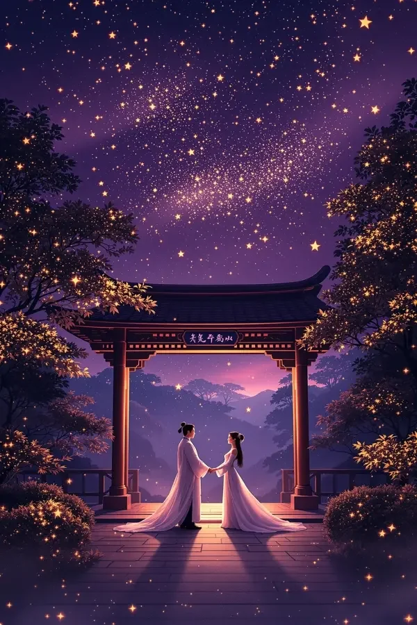 月满西楼电影海报——月下西楼凭栏远眺的女子