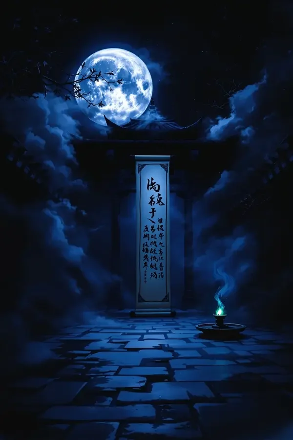青灯古卷电影海报——青灯古卷下的幽暗佛堂