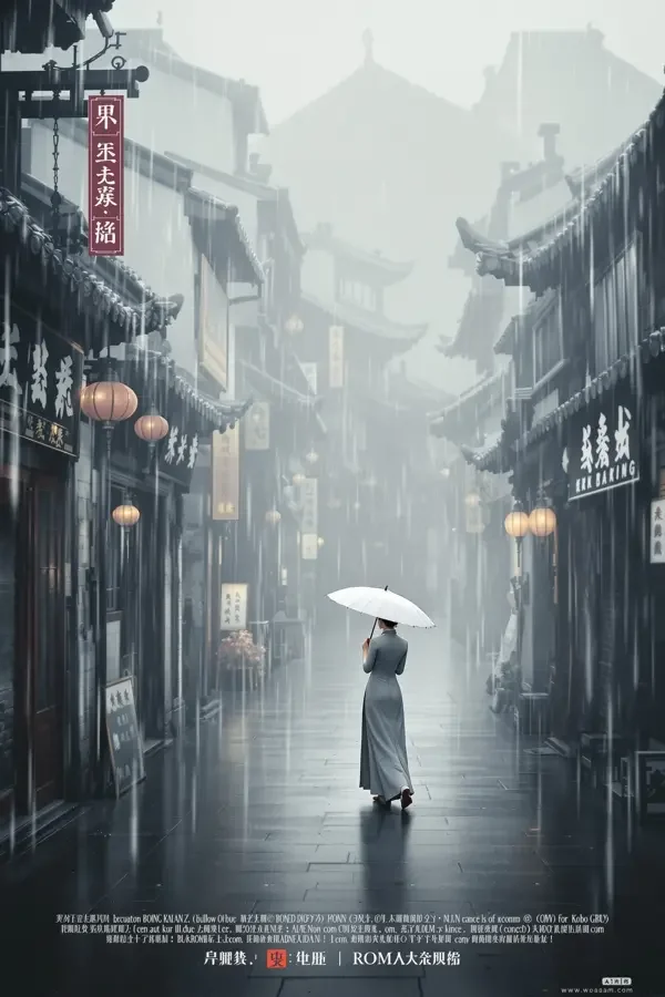 霜降北平电影海报——初霜覆盖的北平胡同